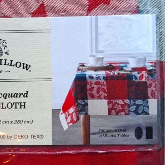 Bee & Willow Solid Hemstitch Tablecloth Vanilla Ice Gold NWT - Picture 9 of 14